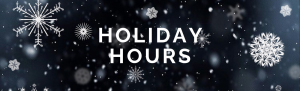 holiday hours with snow